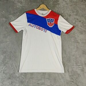 Transformers Shirt Mens Medium‎ White Autobot Soccer Jersey Type Lootware